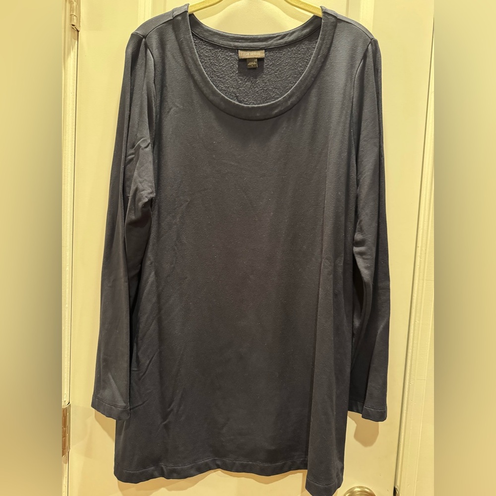 J. Jill Wearever Collection Navy Top
